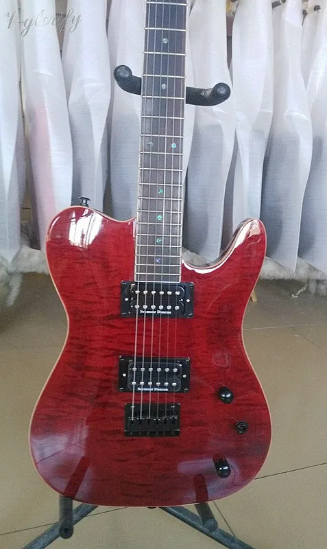 

red flame maple top TL electric guitar
