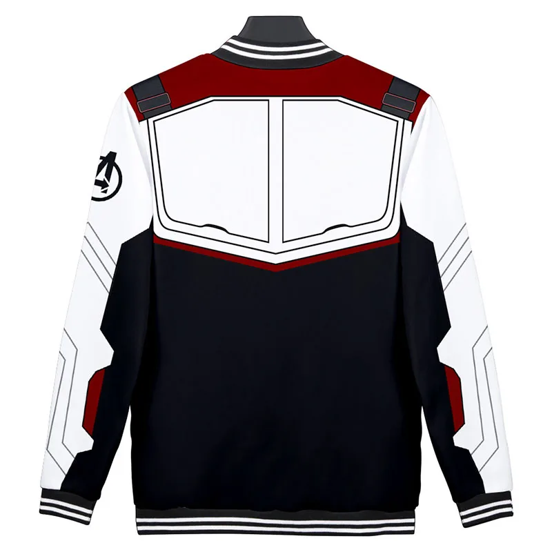 2019 New Avengers Endgame Quantum Realm Sweatshirt Jacket Advanced Tech Coat Halloween Cosplay Costume Baseball Uniform