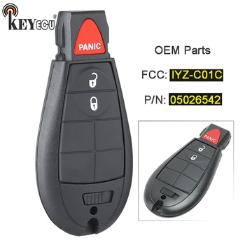 

KEYECU FCC ID: IYZ-C01C, P/N: 05026542 OEM Parts 2+1 3 Button Smart Remote Key Fobik Fob for Dodge Charger Challenger Magnum