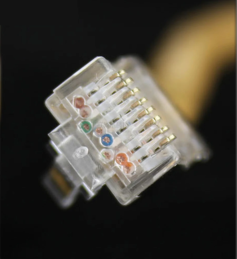 Xintylink rj45 разъем ethernet Кабельный разъем cat6 сетевой позолоченный 8P8C металлический экранированный мужской 8pin модульные терминалы синий 50 шт