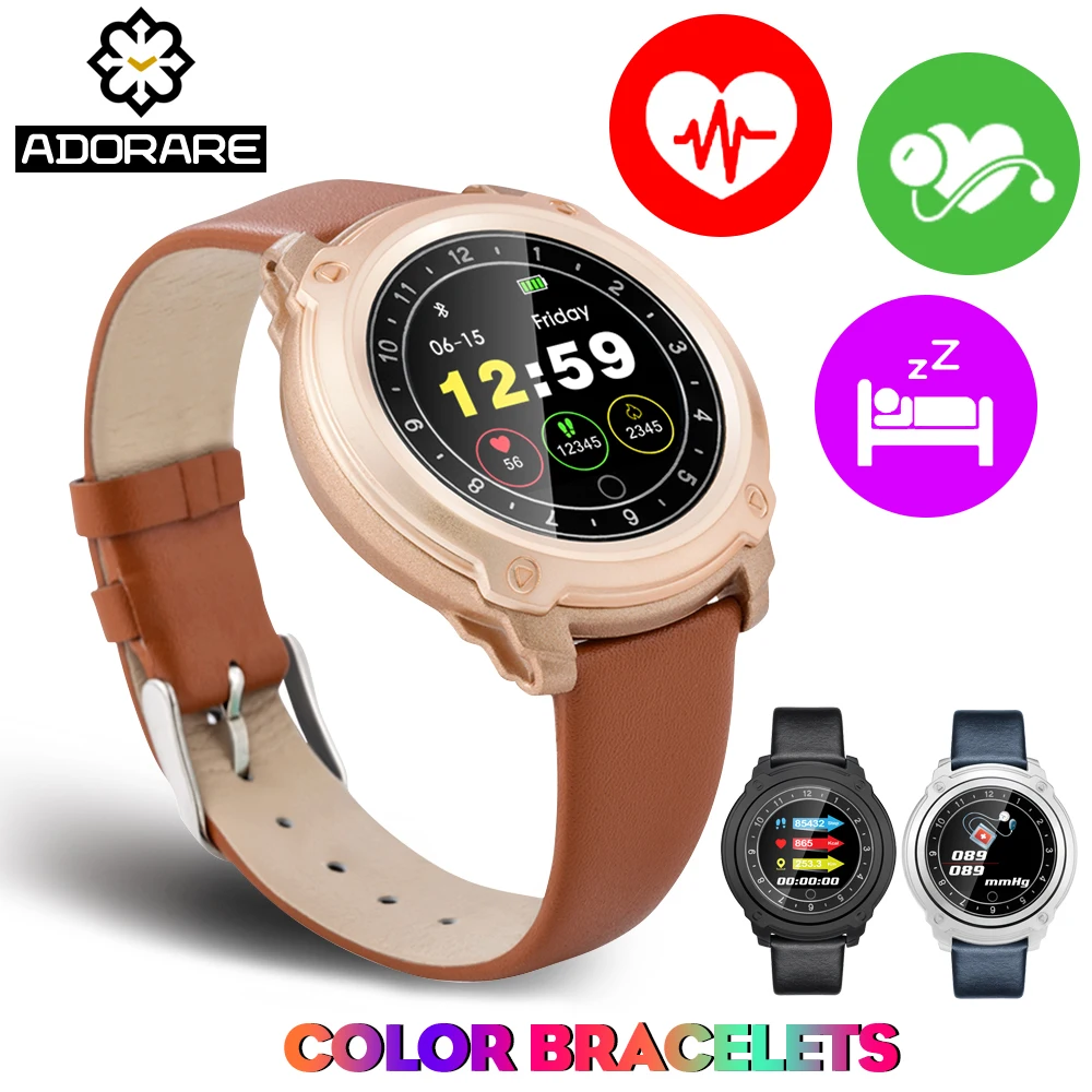 

ADORARE Smart Watch Men Women Heart Rate Monitor Fitness Tracker Riding Tracker Pedometer Smart Wristwatch For IOS Android