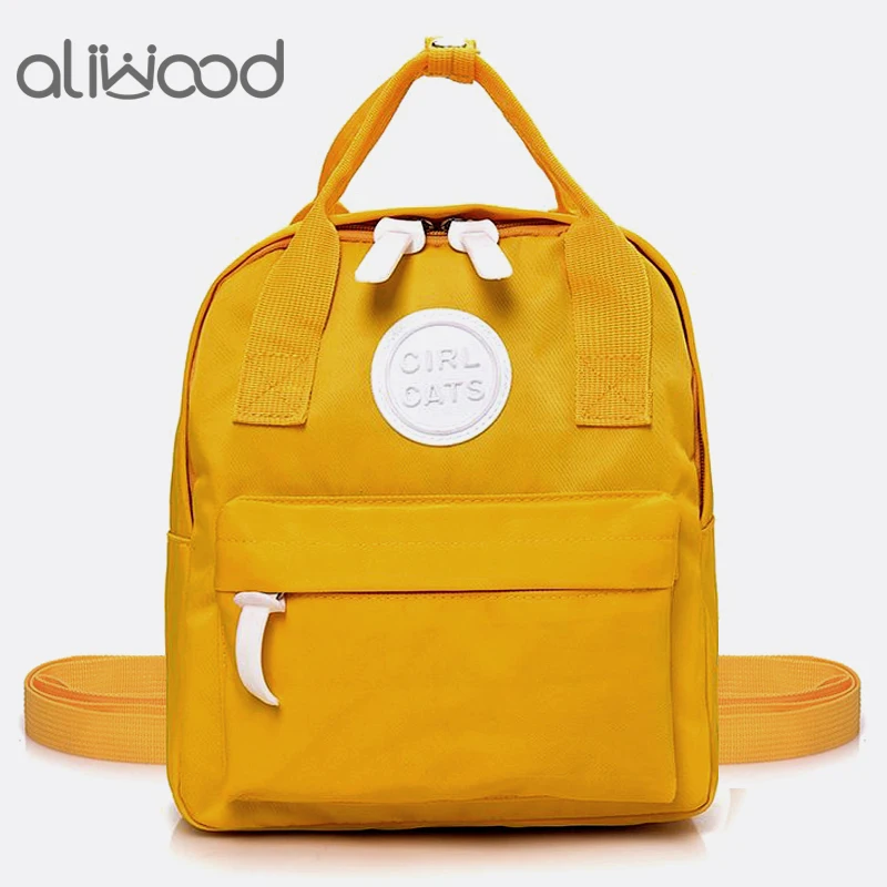 Простой холщовый школьный ранец aliwood маленький женский рюкзак для