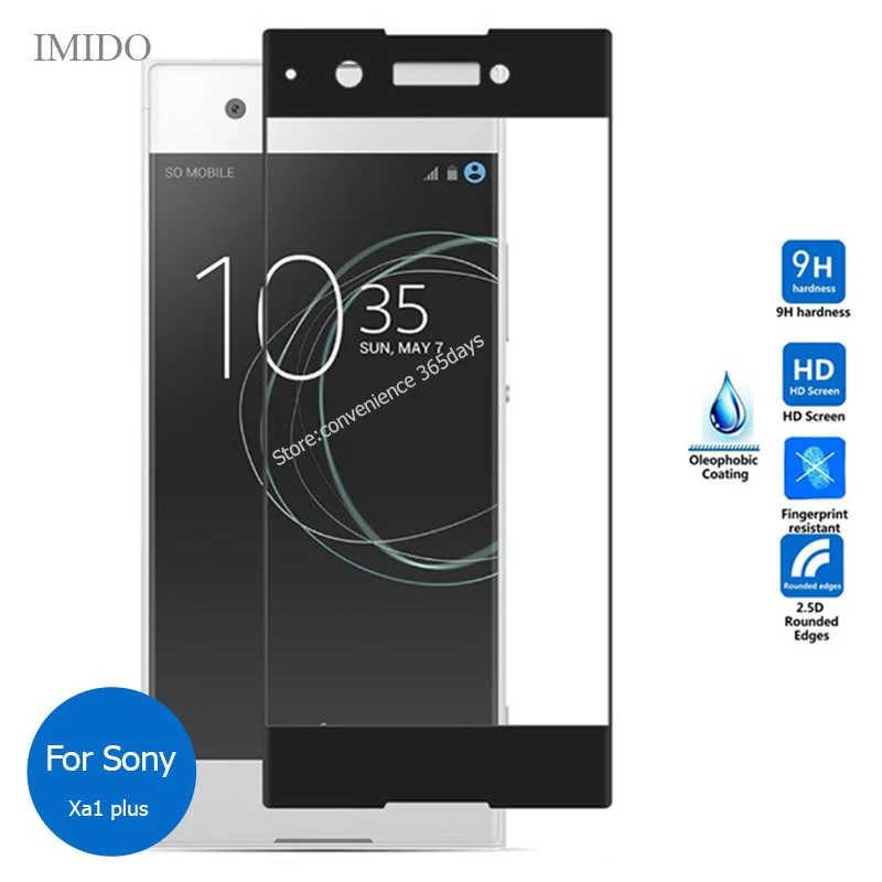 

For Sony Xperia Xa1 plus Full Cover Tempered Glass Screen Protector 9H Protective Film On Xa1Plus G3421 G3423 G3412 G3416