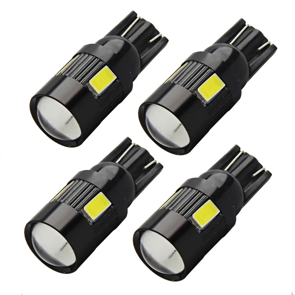 Kopen 4 stks T10 LED W5W 6SMD Auto interieur Verlichting 194 168 Wedge Vervanging Reverse Instrument Panel Lamp Auto Lampen Voor ontruiming Light