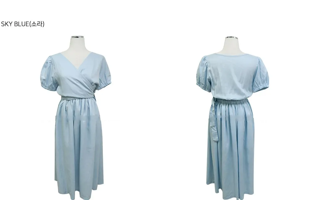 Новинка, летнее однотонное платье с лошадью для девочек размера плюс, вечерние платья в стиле бохо из хлопка для женщин, синие женские платья с коротким рукавом, Robe Vestido - Цвет: Blue