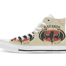 Batardi Высокие парусиновые туфли на плоской подошве; повседневная обувь на заказ; Прямая