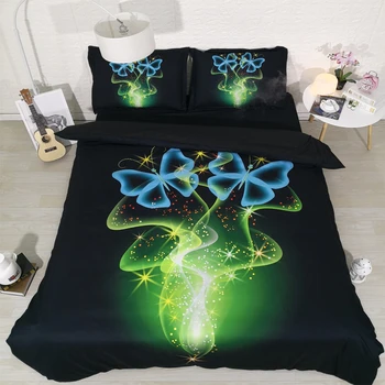 

Yi chu xin 3D Starry sky Butterfly bedding set king duvet cover set with pillowcase Bedclothes queen bedline bed set
