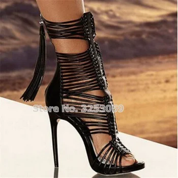 sandal booties black