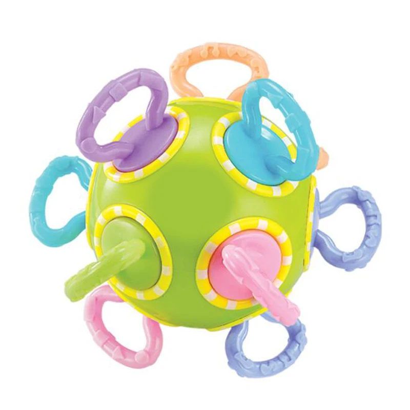 1 шт., красочные ручные жевательные шарик-грызунок, мягкие погремушки, погремушки для младенцев, Ранние развивающие игрушки для детей, игры, подарки