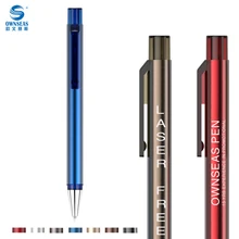 Многоцветная металлическая шариковая ручка для письма с бесплатным лазерным логотипом для фирменного бренда компании или персонализированной гравировки имени