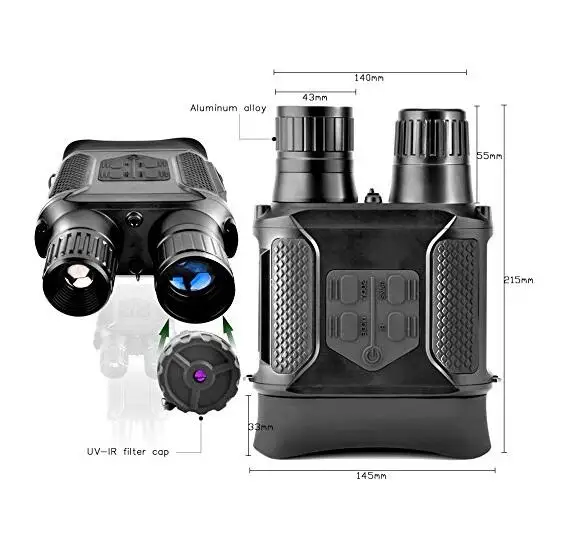 Бинокль ночного видения, цифровая инфракрасная камера ночного видения-640x480 p HD ИК-камера и видеокамера, четкое изображение до 400 м/130