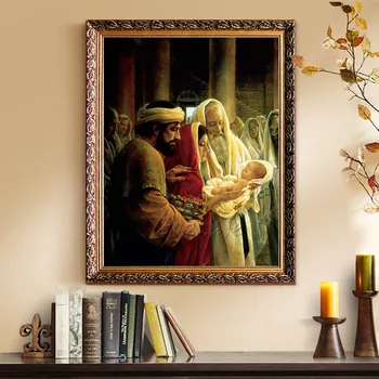 

Household adornment love Jesus Christ child decorative painting in the high quality spray painting on the canvas wall sticker