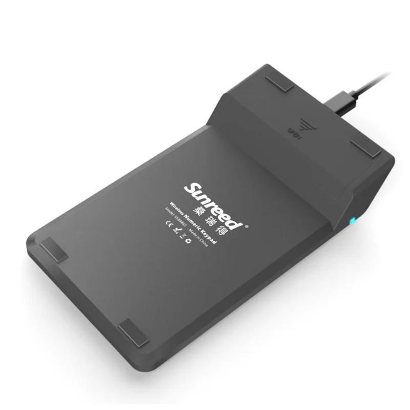 Заряжаемая цифровая клавиатура Bluetooth и калькулятор 2 в 1 беспроводная с 12 значным