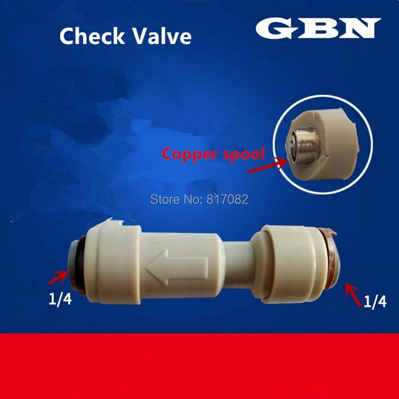 Check Valve 1/4 Straight Quick Connect 1/4'' OD Tube Push in X1/4''OD