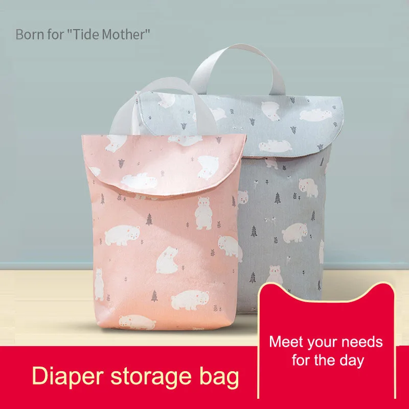 

Baby Stroller Bag Portable Baby Diaper Organizer Waterproof Infant Care Pocket Outdoor Travel Wet/Dry Nappy Mommy Bags