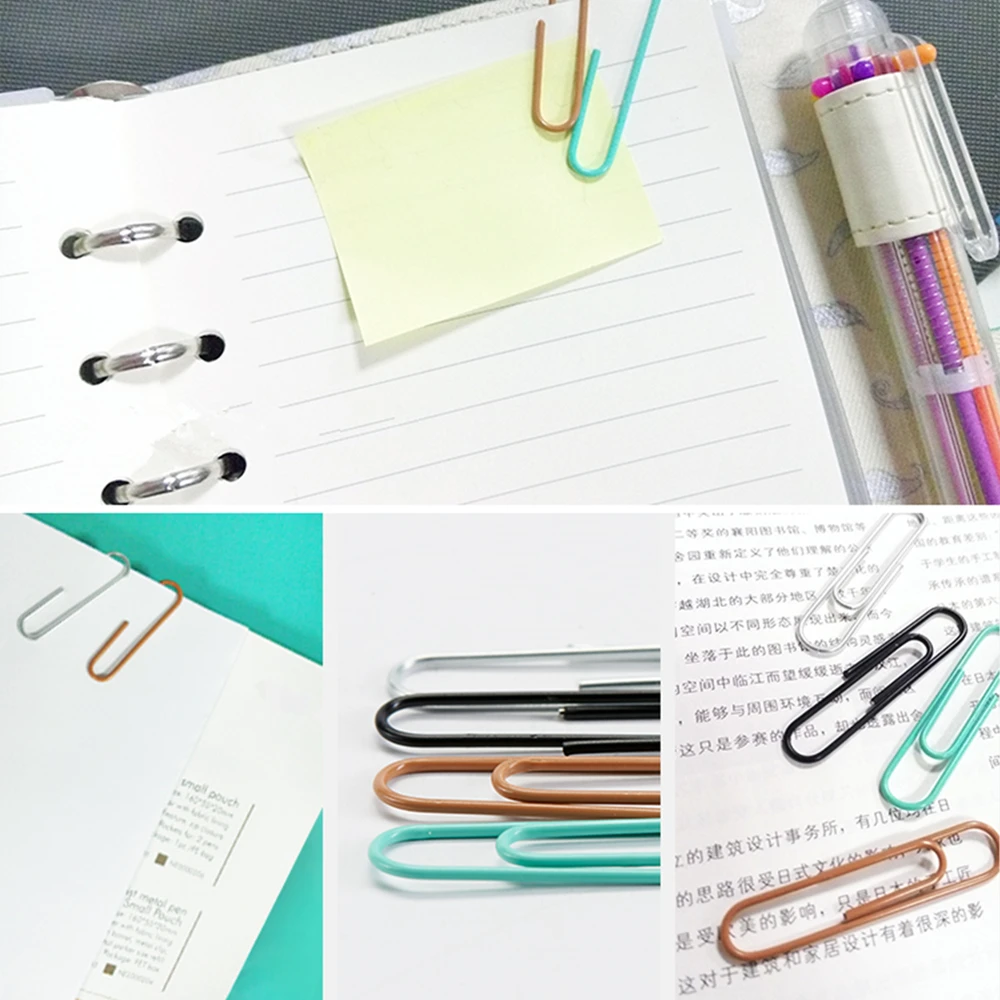 mint green colorful paper clips dispenser holder round apple style