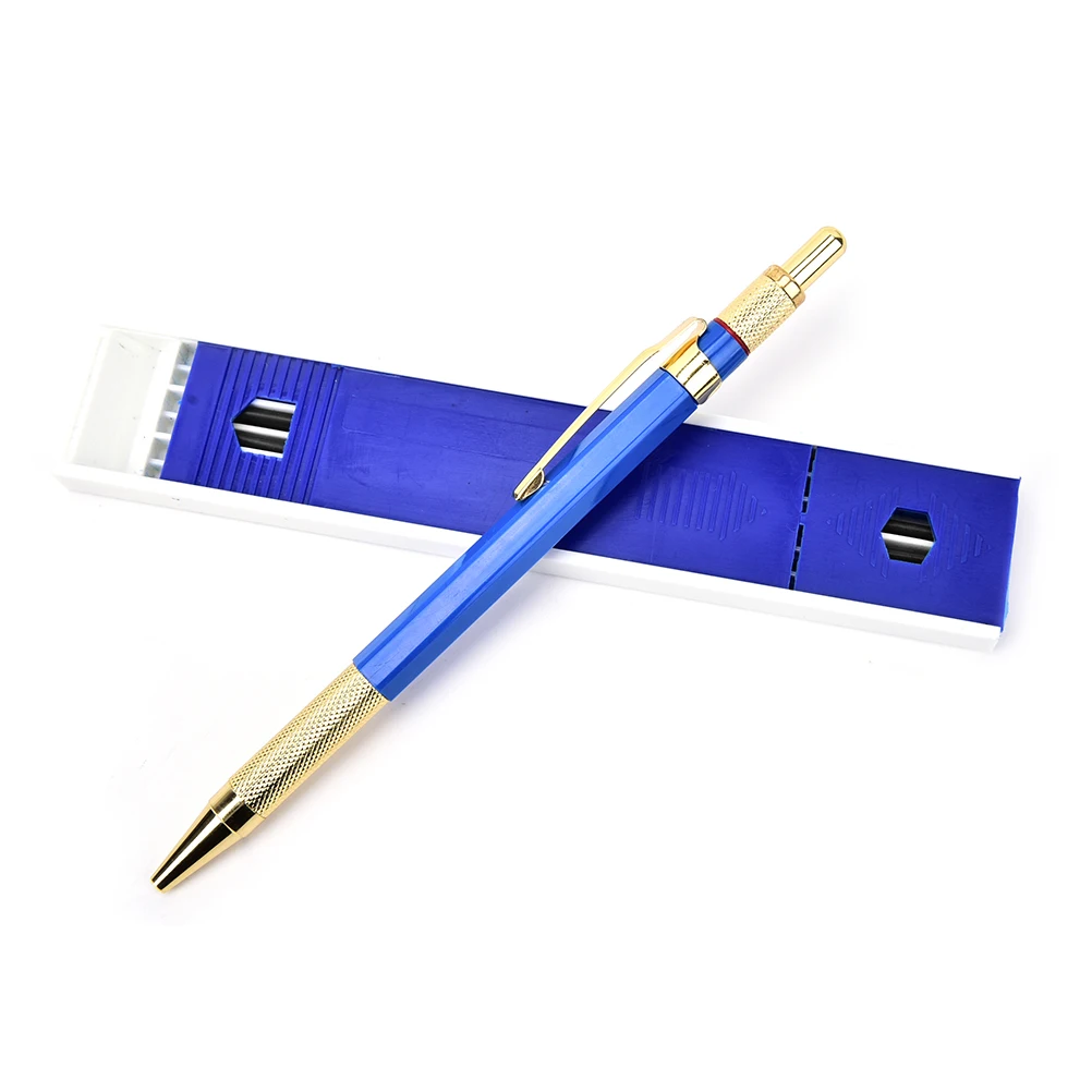 1Set 2.0mm 2B Lead Holders Automatic Mechanical Pencil 12 Leads Refills School And Office Stationery