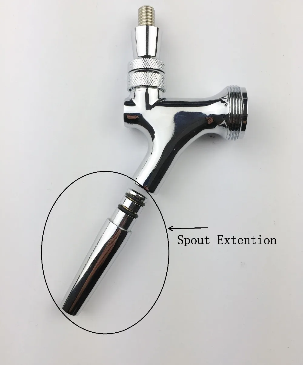 Draft Beer Faucet Spout Extension , European Spout Apperance on
