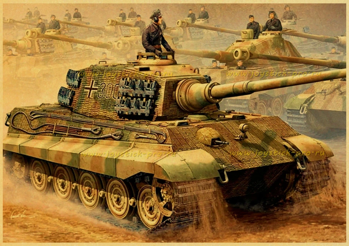 Плакаты с танком Второй мировой войны ретро крафт настенная бумажная наклейка художественные ремесла Бар Кафе домашняя комната плакат - Цвет: M76