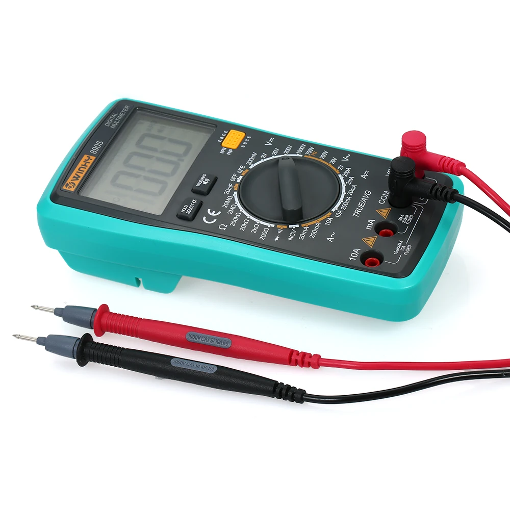 

LCD Voice Multimeter Digital NCV True RMS DC/AC Voltage Current Meter Capacitance Resistance Diode Tester VC890S