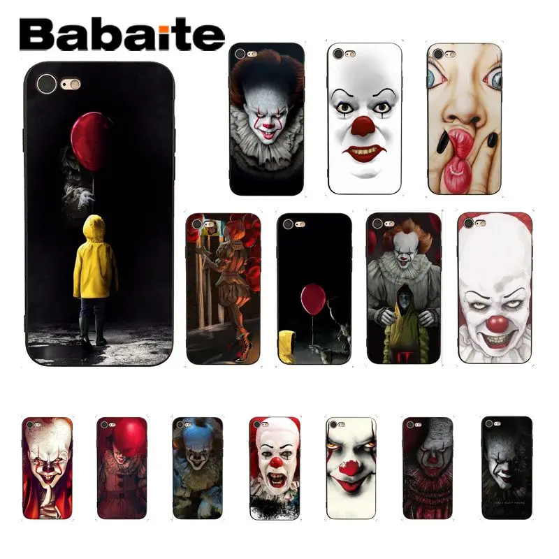 

Babaite Pennywise De Clown Horror DIY Painted Phone Case for iPhone X XS MAX 6 6S 7 7plus 8 8Plus 5 5S XR Fundas Capa