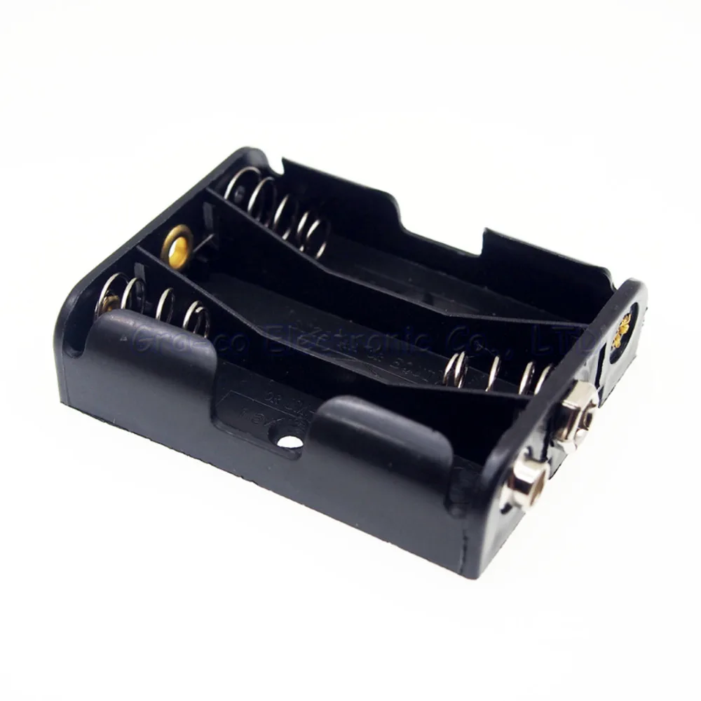 25pcs 3 Pack AA Battery Case Box 3*AA Battery Holder With 9V male and