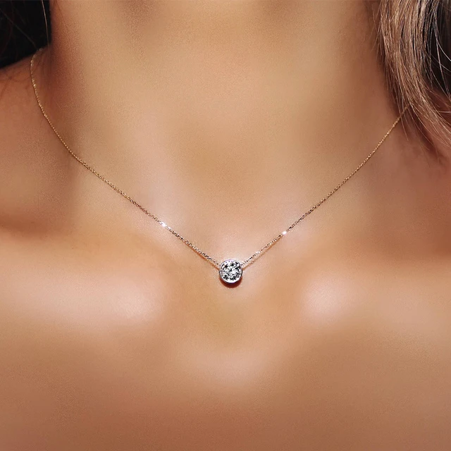 Round 1 carat Necklace