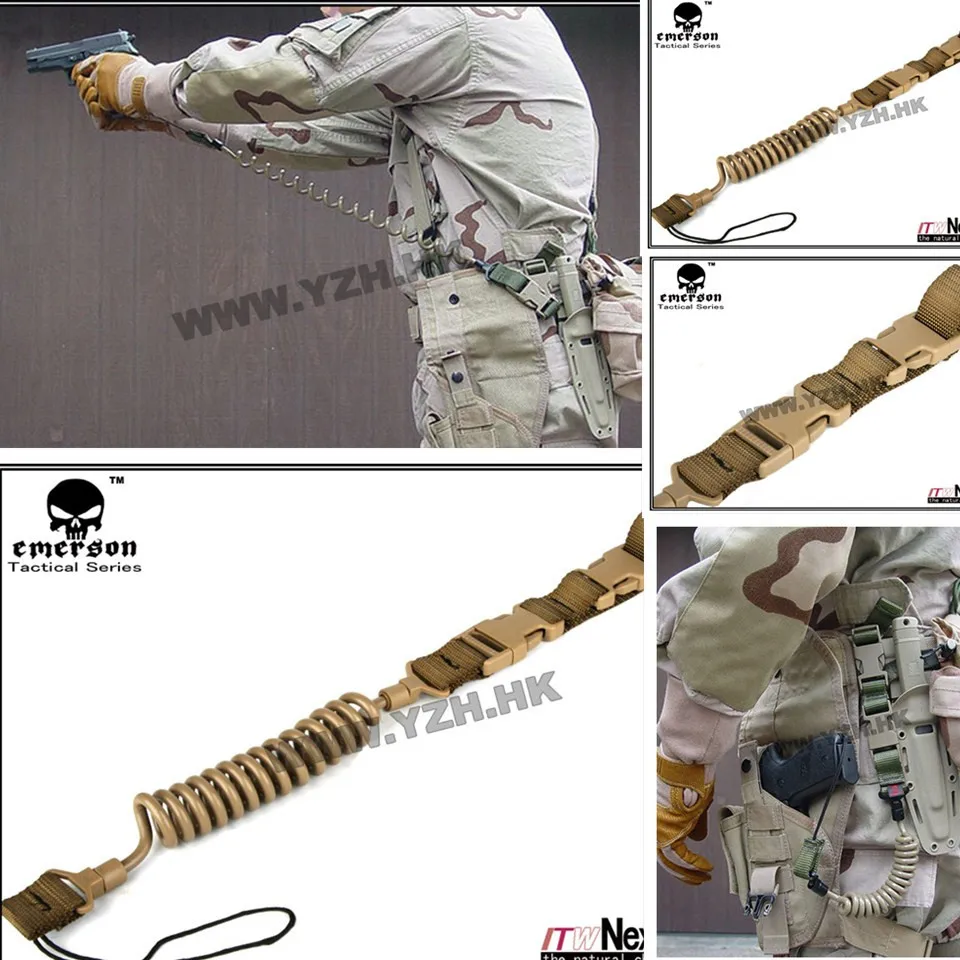 

EMERSON elastic short gun sling airsoft painball TAN EM8269A