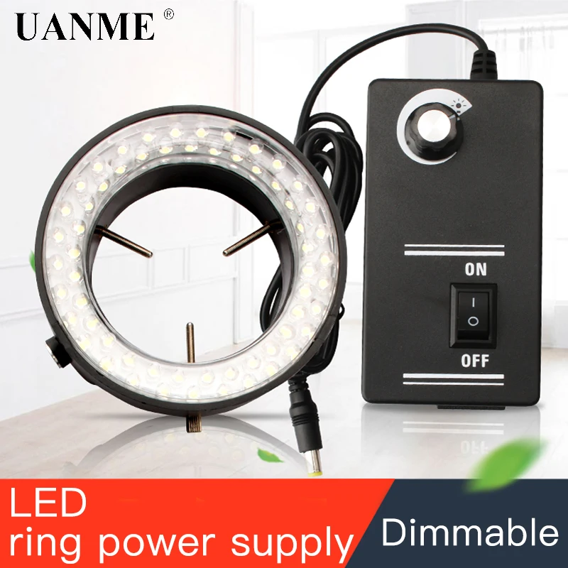 

UANME 144 LED Adjustable Ring Light illuminator Lamp For Industry Microscope Industrial Camera Magnifier