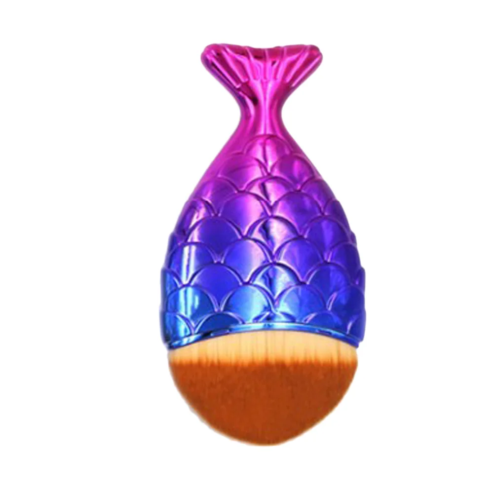 New Cosmetic Mermaid Fish Scale Makeup Brushes Professional Foundation