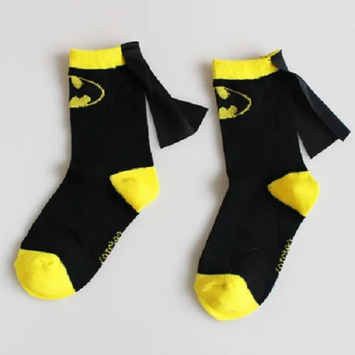 Модные дизайнерские спортивные детские носки детские футбольные баскетбольные носки с человеком-пауком и Суперменом Meias Masculinas для мальчиков От 3 до 6 лет - Цвет: Batmen