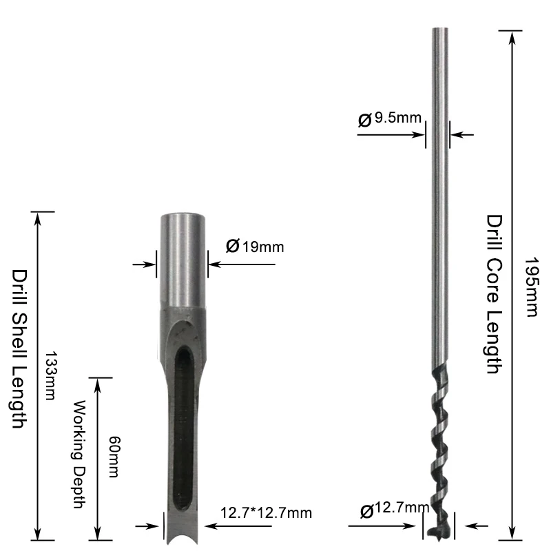 6-20 мм сверло с квадратным отверстием сверло с квадратным шнеком глаза долбежное стамеска для работы с деревом инструменты для столярных сверл