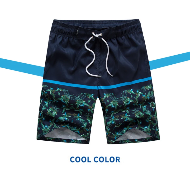 

Beach Shorts Men Bottoms Anti-UV Quick Dry Shorts Printing Swimming Surfing Shorts Summer Draw String Elastic Waist Shorts Men