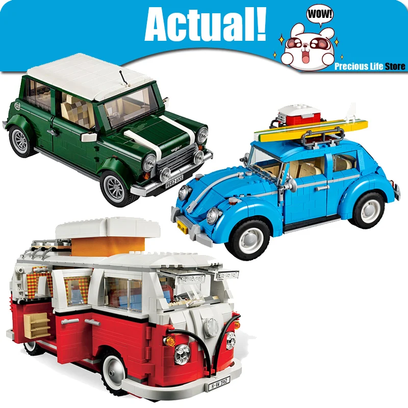 

YILE Technic Creator T1 Camper Van Mini Model Cooper Building Blocks Bricks Kids Toys Compatible legoingly 10220