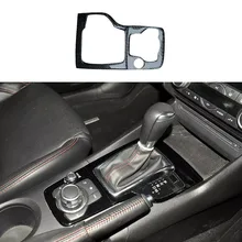 RHD Реальные углеродного волокна Шестерни держателем переключения Панель Накладка подходит для Mazda3 Axela M3- правый руль в