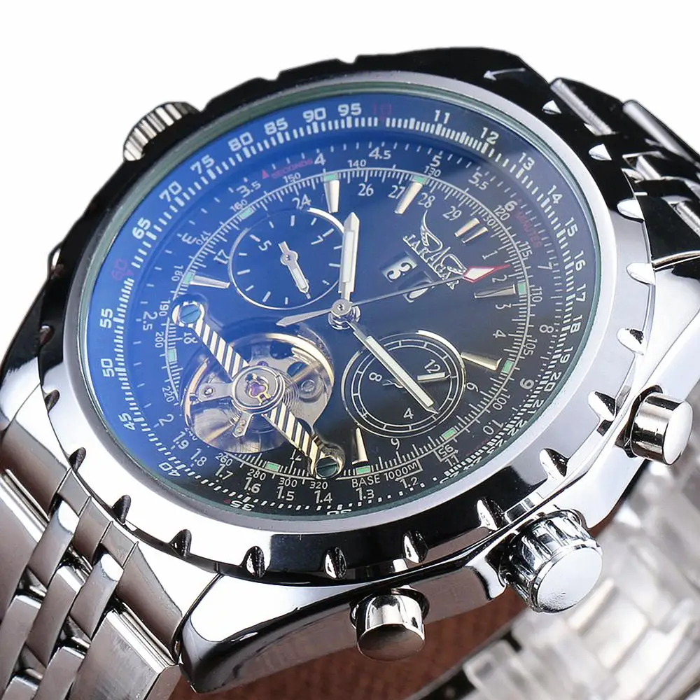 Jaragar Big Dial Chronograph High Quality Auto Date Tourbillon ...