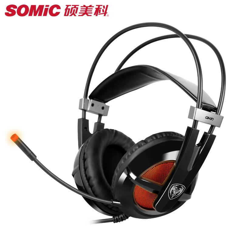 Somic G938 Gamer наушники 7 1 Virtual Surround Sound USB игровая гарнитура с микрофоном объем