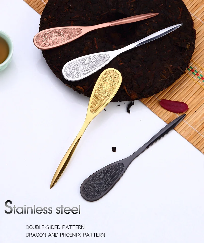 Нож для чайной церемонии из нержавеющей стали, резак иглы, китайский стиль, ручной работы, чайные аксессуары, разноцветный металлический нож для Пуэра