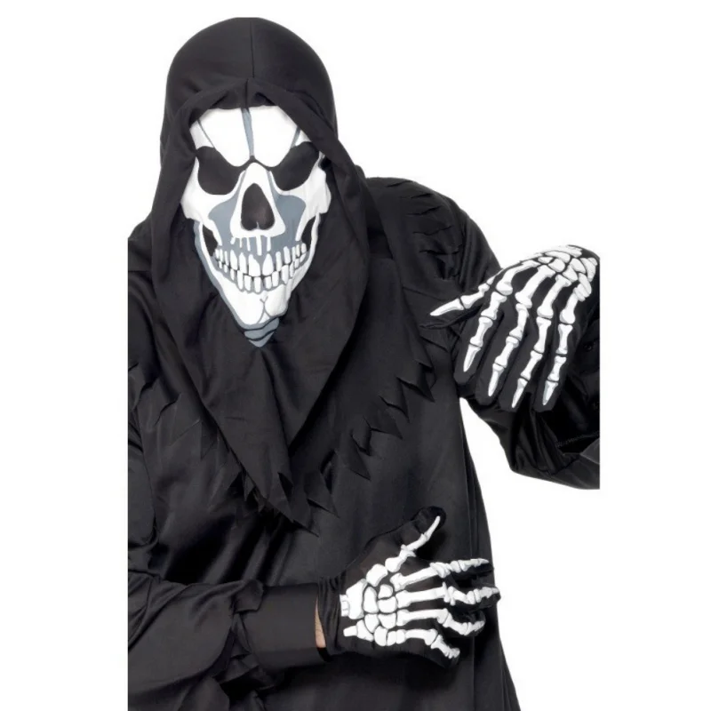 Хэллоуин длинное платье с принтом скелета; страшные костюмы в стиле ужастиков играть костюм привидения с машинами для детей вечерние Платье для косплея плюс Размеры 2XL F3