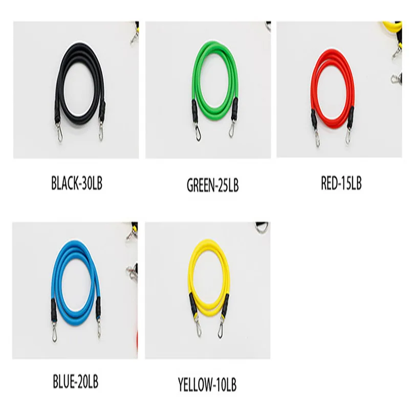 11pcs Fitness Resistance Bands pull rope elastic rope resistance latex Resistance Exercise Band Set Yoga Pilates Tube #2p09 (1)
