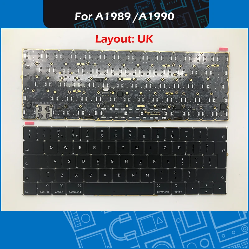 Клавиатура новая с британской раскладкой A1990 A1989 для Macbook Pro Retina 13 &quot15&quot 2018 2019