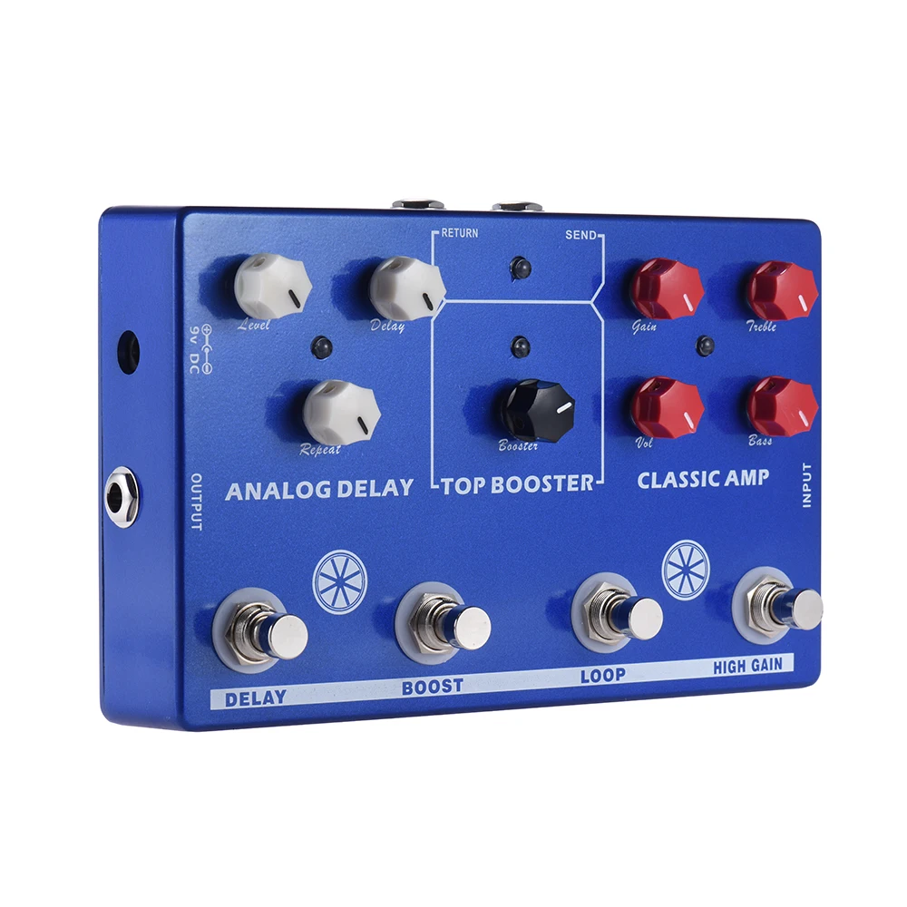 

Multi-effects 4-in-1 Guitar TONE MAKESTATON Effect Pedal Processor CLASSIC AMP Booster Analog Delay FX LOOP EQ