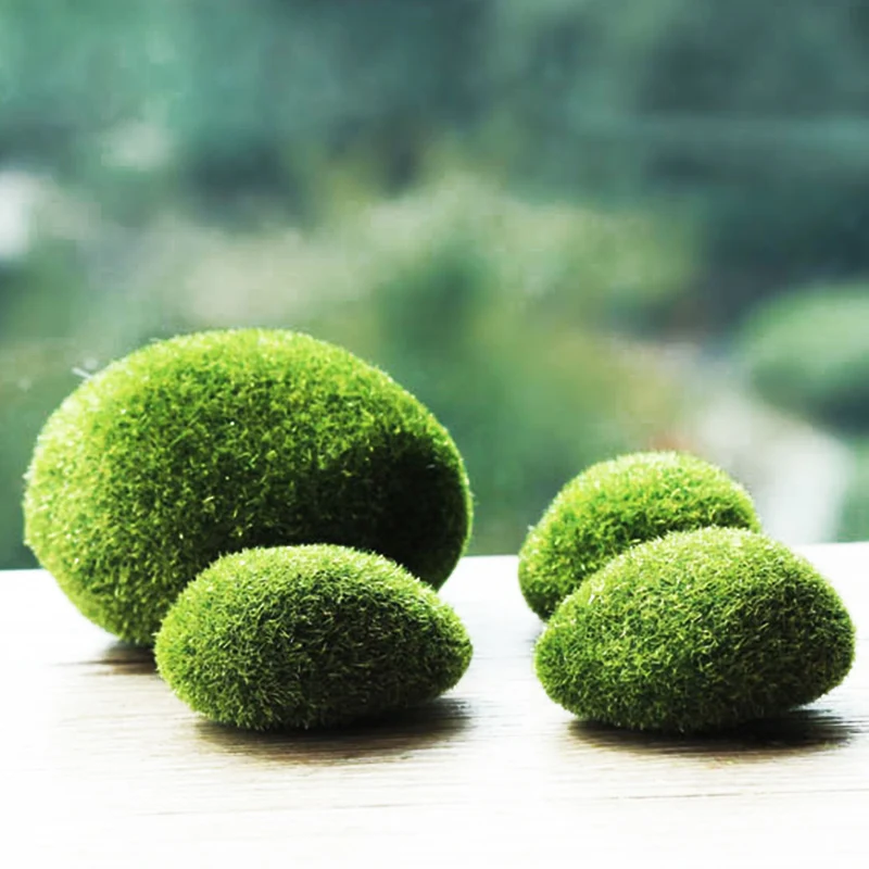 

Simulation Moss Irregular Green Stones Grass Garden Plant DIY Micro Landscape Decorations