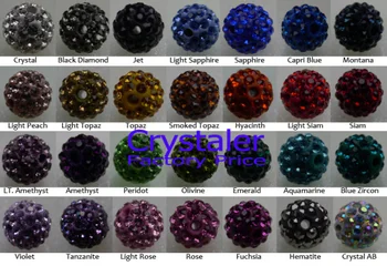 

Mixed colors 100PCS 8mm,10mm,12mm Crystal Rhinestone Pave ball beads for DIY fashion Jewelry