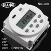 No lock CN101A AC DC 12V  Round Digital LCD Power Timer Weekly Programmable Electronic Time Relay Switch 8A TO 16A CN101 weekly ► Photo 1/6