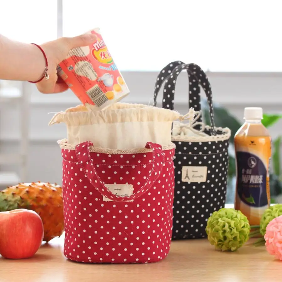 Thermal Insulated Lunch Box Cooler Bag Tote Bento Pouch Lunch Container