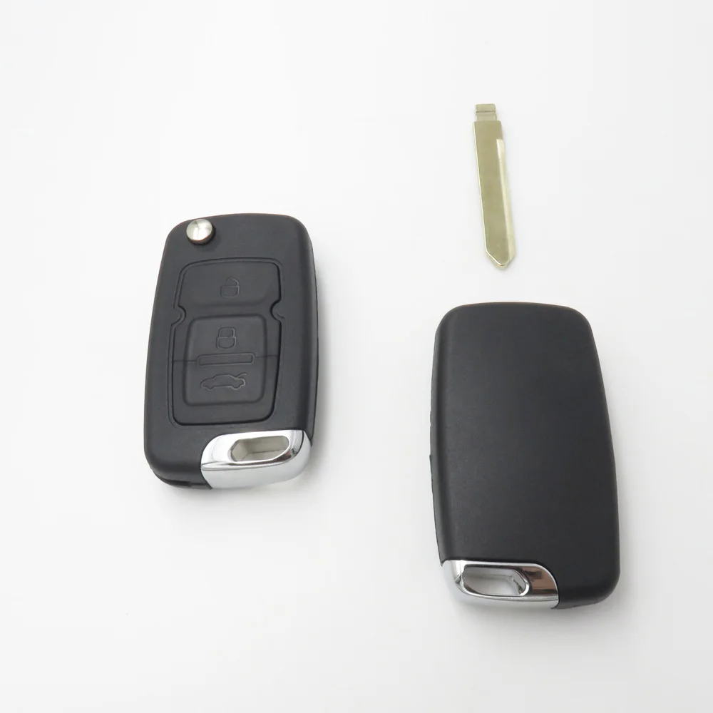 Flip Folding Key Shell Case For Geely Emgrand 7 EC7 EC715 EC718 EC7-RV EC715-RV EC718-RV Remote Key Blank NO LOGO 3 Buttons