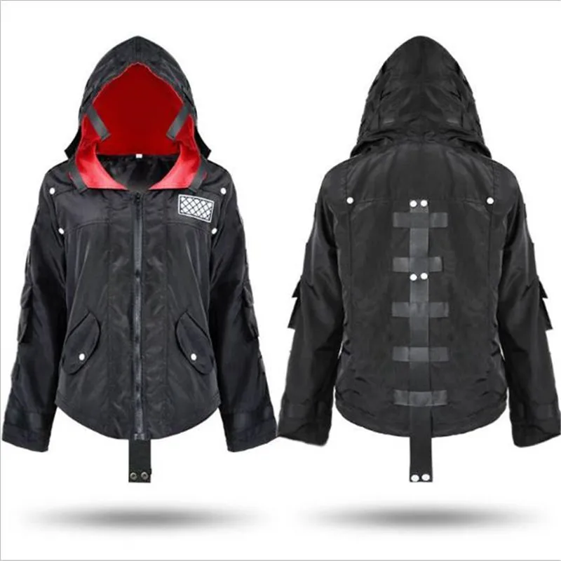  BOOCRE Cosplay Game PUBG Costumes Jackets Hoodies Unisex Adult Clothing Black White