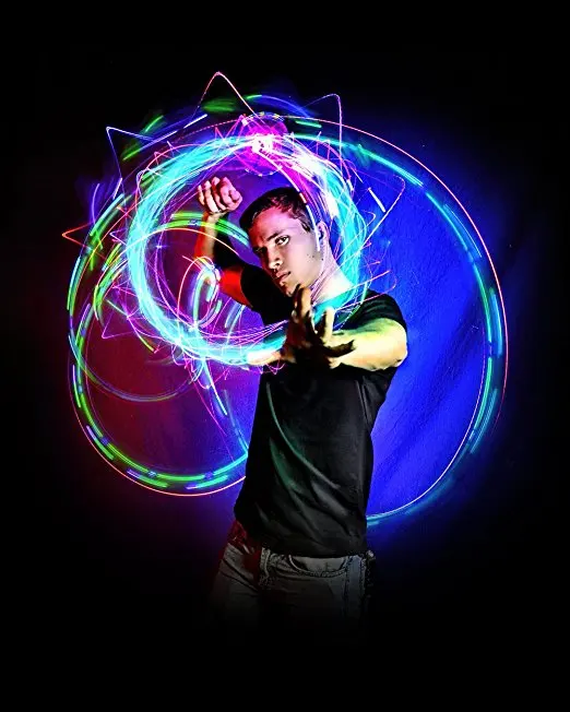 

fidget spinner Emazing Lights Orbite-X3 4 Light Orbit LED Rave Toy hand spinner Clear Casing