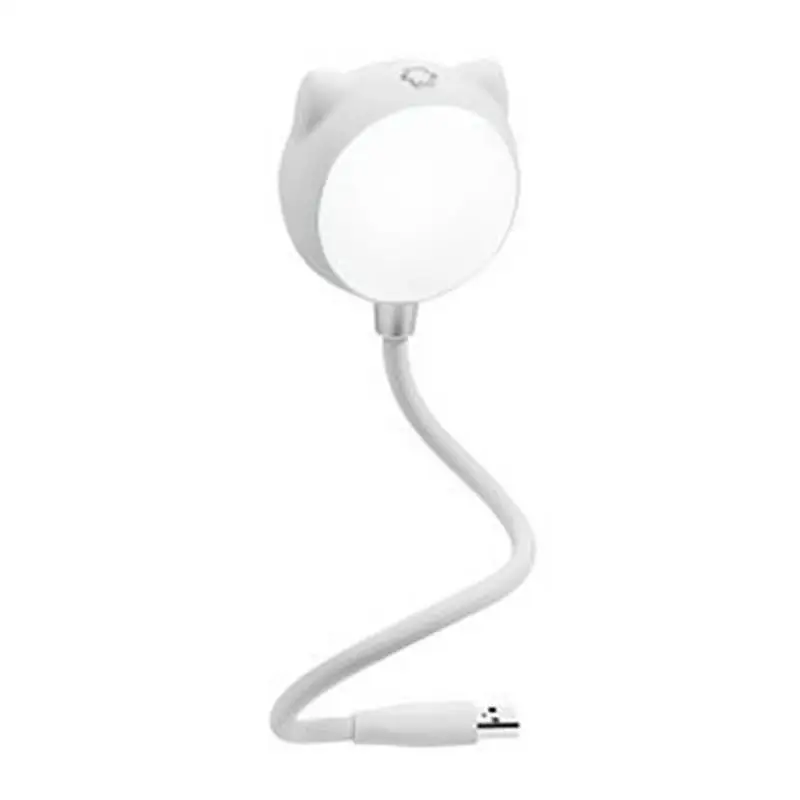 USB настольная лампа Bluetooth динамик светодиодный светильник мини беспроводной динамик s инновационный мультфильм сабвуфер небольшой аудио - Цвет: Белый